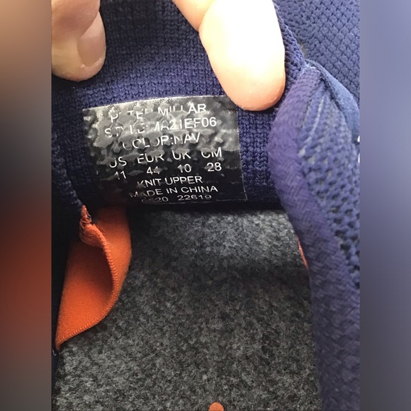 Peter Millar Hyperlight Glide Sneakers Shoes Navy Blue Mens size 11 - Picture 7 of 9